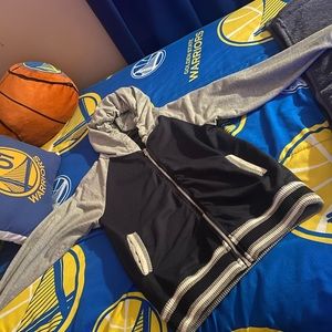 Grey and blue hoodie